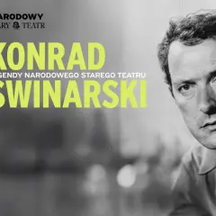 Konrad Swinarski, legenda Narodowego Starego Teatru, na portrecie.