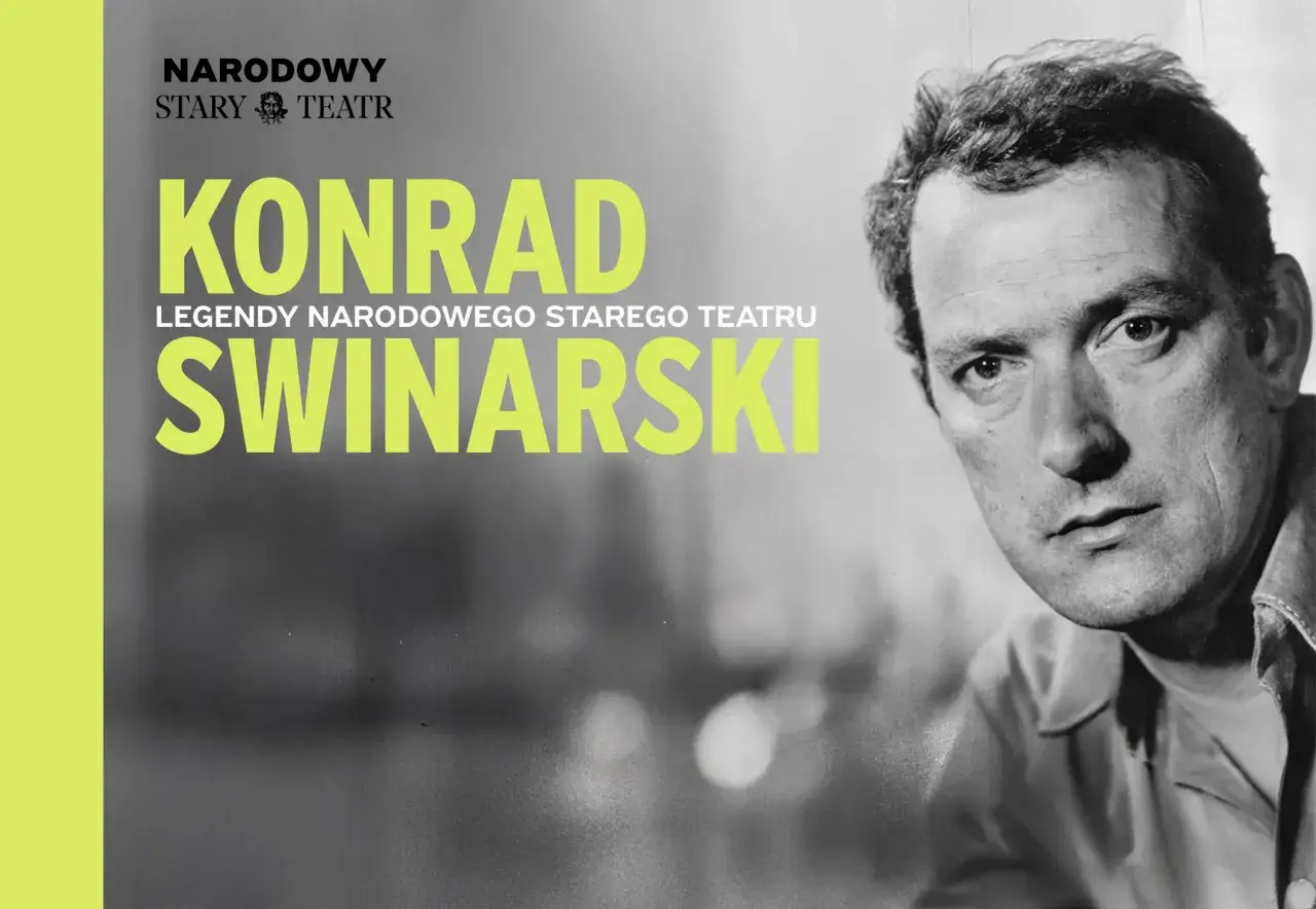 Portret Konrada Swinarskiego, legendy Starego Teatru. Jego życie prywatne, choć mniej znane, było równie fascynujące jak jego twórczość.